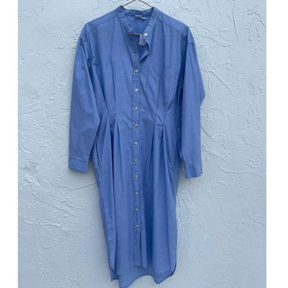 Gap Womens Plain Cotton Simple Buttoned Dress Denim Blue Sz Small - Picture 1 of 9